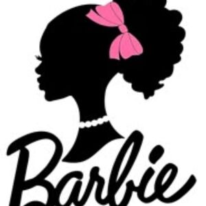 Barbie Silhouette with Pink Bow